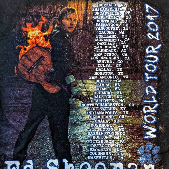 ED SHEERAN | World Tour 2017 Concert T-shirt - Picture 3 of 3